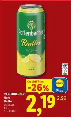 Lidl Perlenbacher Bere Radler Ofertă