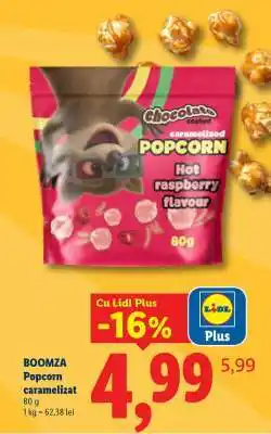 Lidl BOOMZA Popcorn caramelizat Ofertă