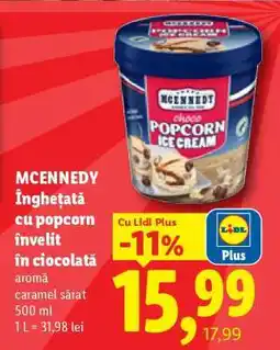 Lidl McEnnedy Înghețată cu popcorn învelit în ciocolată Ofertă