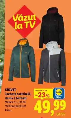 Lidl CRIVIT Jachetă softshell, damă / bărbați Ofertă