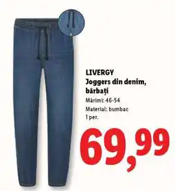 Lidl LIVERGY Joggers din denim, bărbați Ofertă