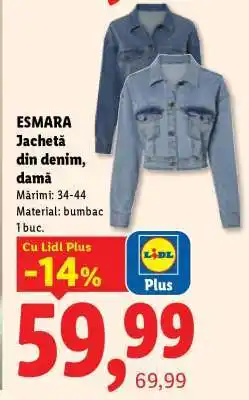 Lidl ESMARA Jachetă din denim, damă Ofertă