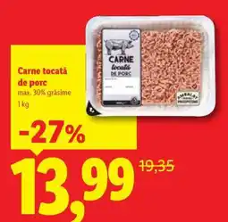 Lidl Carne tocată de porc Ofertă