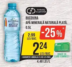 Mega Image Bucovina apă minerală naturală plată Ofertă