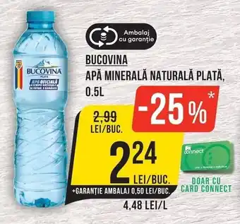 Bucovina apă minerală naturală plată