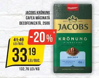 Jacobs krönung cafea măcinată decofeinată