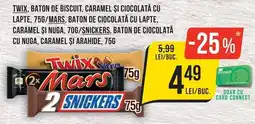 Mega Image Twix, mars, snickers Ofertă