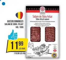 Mega Image Gusturi românești salam de sibiu, feliat Ofertă