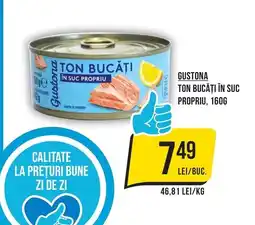 Mega Image Gustona ton bucăți în suc propriu Ofertă