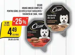 Mega Image Cesar hrană umedă completă pentru câini Ofertă