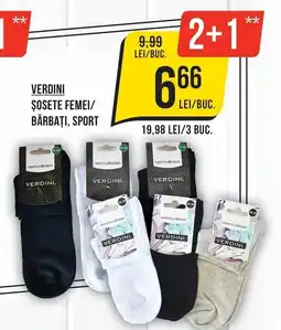 Mega Image Verdini șosete femei/bărbați, sport Ofertă
