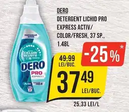 Mega Image Dero detergent lichid pro express activ color/fresh Ofertă