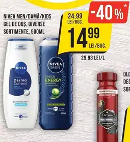 Mega Image Nivea men/damă/kids gel de duș diverse sortimente Ofertă