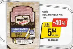Mega Image Caroli șuncă high protein porc Ofertă