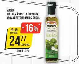 Mega Image Monini ulei de măsline, extravirgin, aromatizat cu busuioc Ofertă