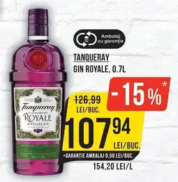 Mega Image Tanqueray gin royale Ofertă