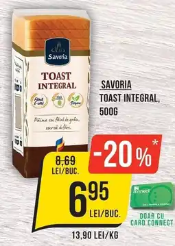 Mega Image Savoria toast integral Ofertă