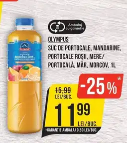 Mega Image Olympus suc de portocale, mandarine, portocale roșii, mere/ portocală, măr, morcov Ofertă