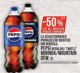 Mega Image Pepsi regular twist mirinda mountain dew Ofertă