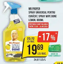 Mega Image Mr Proper spray universal pentru curățat spray wipe done lemon Ofertă