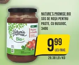 Mega Image Nature's Promise Bio sos de roșii pentru paste, cu busuioc Ofertă