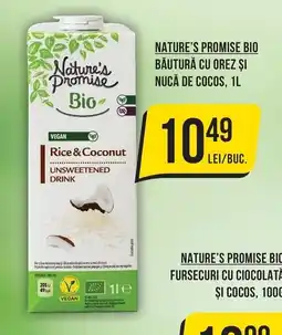 Mega Image Nature's Promise Bio Rice & Coconut Unsweetened Drink Ofertă