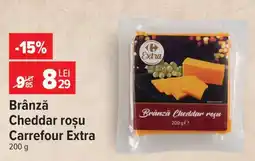Carrefour Brânză Cheddar roșu Carrefour Extra Ofertă