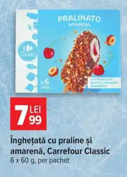 Carrefour Înghețată cu praline și amarenă, Carrefour Classic Ofertă