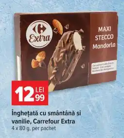Carrefour Înghețată cu smântână și vanilie, Carrefour Extra Ofertă