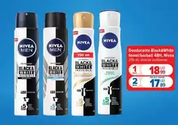 Carrefour Deodorante Black&White femei/bărbați 48H, Nivea Ofertă