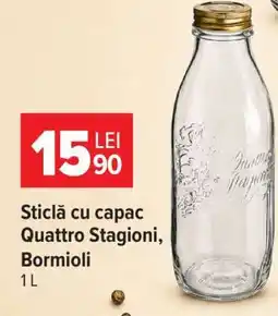 Carrefour Sticlă cu capac Quattro Stagioni, Bormioli Ofertă