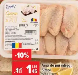Carrefour Aripi de pui, întregi, Simpl Ofertă