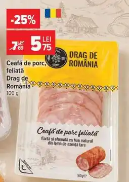 Carrefour Ceafă de porc, feliată Drag de România Ofertă