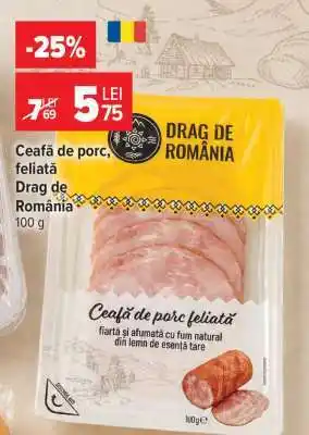 Carrefour Ceafă de porc, feliată Drag de România Ofertă