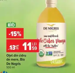 Carrefour Oțet din cidru de mere, Bio De Negris Ofertă