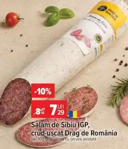 Carrefour Salam de Sibiu IGP, crud-uscat Drag de România Ofertă