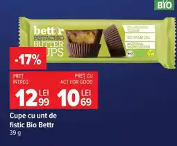 Carrefour Cupe cu unt de fistic Bio Bettr Ofertă