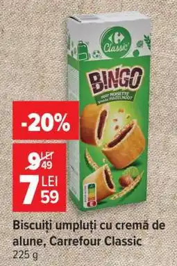 Carrefour Biscuiți umpluți cu cremă de alune, Carrefour Classic Ofertă