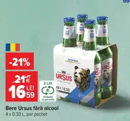 Carrefour Bere Ursus fără alcool Ofertă
