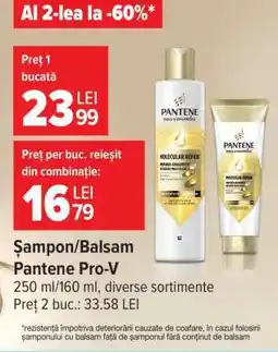 Carrefour Șampon/Balsam Pantene Pro-V Ofertă