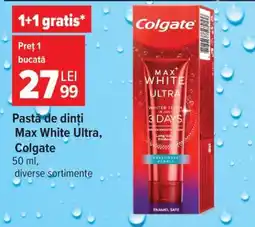 Carrefour Pastă de dinți Max White Ultra, Colgate Ofertă