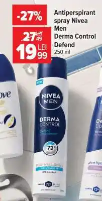 Carrefour Antiperspirant spray Nivea Men Derma Control Defend Ofertă