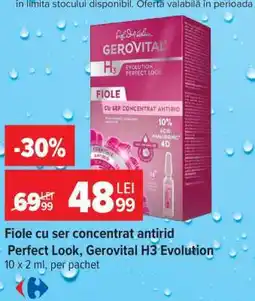 Carrefour Fiole cu ser concentrat antirid Perfect Look, Gerovital H3 Evolution Ofertă