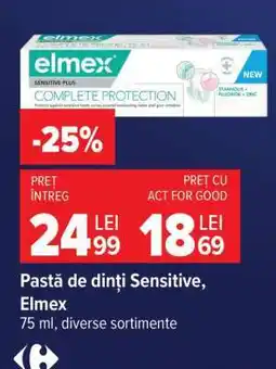 Carrefour Pastă de dinți Sensitive, Elmex Ofertă