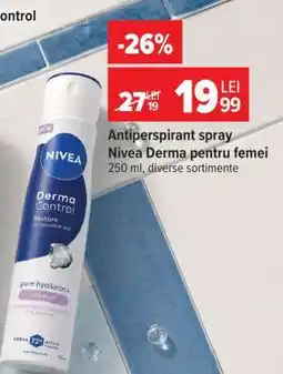 Carrefour Antiperspirant spray Nivea Derma pentru femei Ofertă