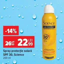 Carrefour Spray protecție solară SPF 30 Science Ofertă