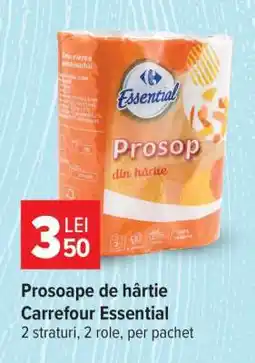 Carrefour Prosoape de hârtie Carrefour Essential Ofertă