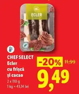 Lidl CHEF SELECT Ecler cu frișcă și cacao Ofertă