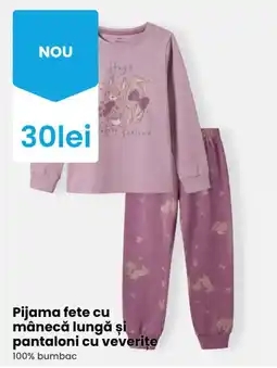 Pepco Pijama fete cu mânecă lungă și pantaloni cu veverițe Ofertă