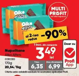 PROFI Alka Alfers Napolitane cacao Ofertă